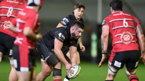 Gareth Thomas in action for Ospreys against Ulster