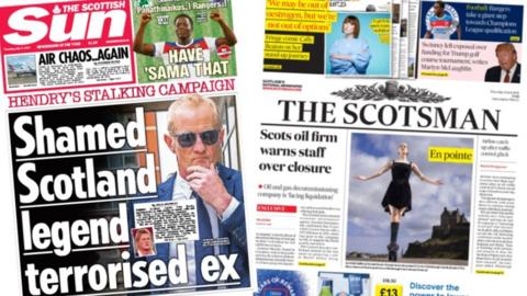index picture combining the front pages of two newspapers