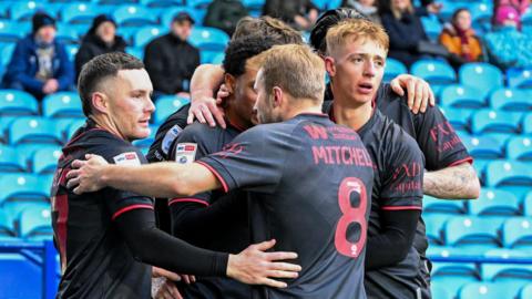 Millwall celebrate at Sheffield Wednesday