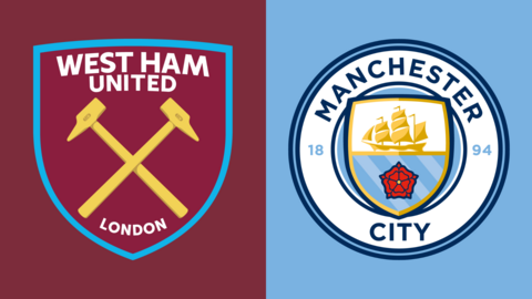 West Ham United and Manchester City club badges