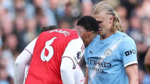 Gabriel and Erling Haaland