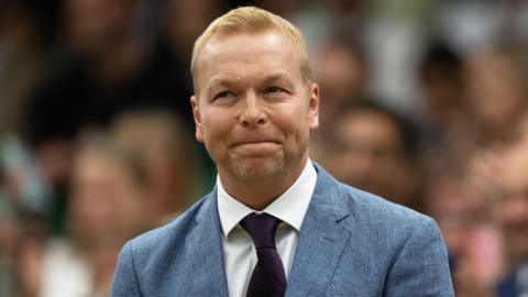 Sir Chris Hoy in the royal box at Wimbledon 2024