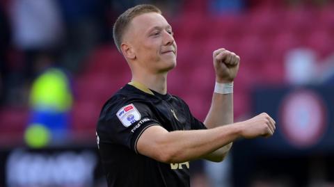 Brian De Keersmaecker celebrates win at Bristol City