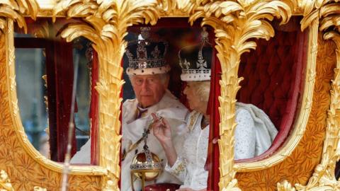 King Charles and Queen Camilla in Gold State Coach