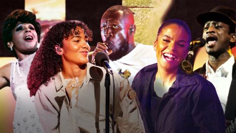 Various black singers from today and the past