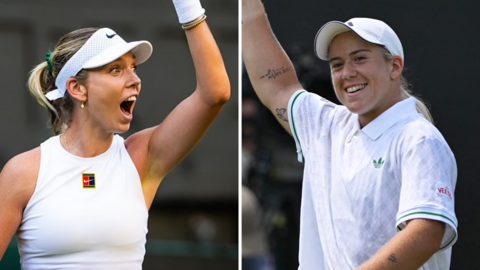 Katie Boulter and Sonay Kartal celebrate their Wimbledon wins