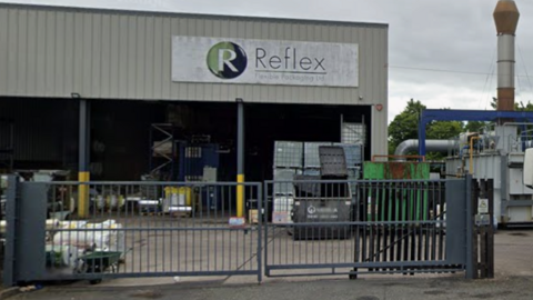 A large plastics plant