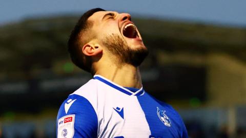 Ruel Sotiriou scores Bristol Rovers' third goal