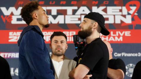 Ben Whittaker and Liam Cameron face off