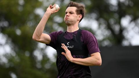 Scott Currie during a training session for England before their T20 international series against Ireland