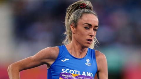 Eilish McColgan running for Scotland at the Commonwealth Games