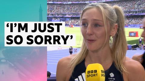 Team GB's Molly Caudery is eliminated from women's pole vault