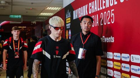 Manchester United forward Alejandro Garnacho during the club's post-season trip to Malaysia