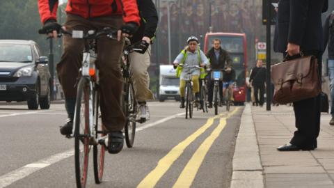 Cyclists in london