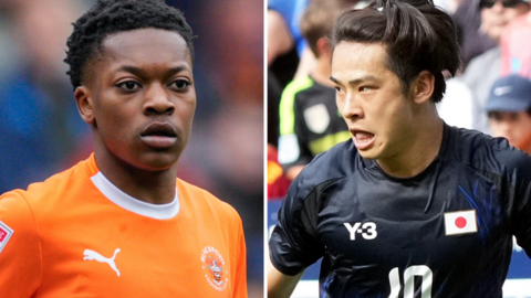 Composite image of Karamoko Dembele and Koki Saito