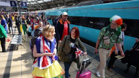 passengers at Lime Street Station