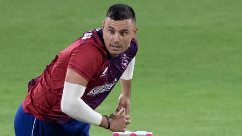 Beyers Swanepoel in action for Kent in the T20 Blast