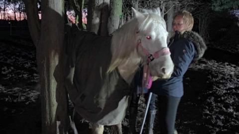 Michelle Faul with Millie her horse