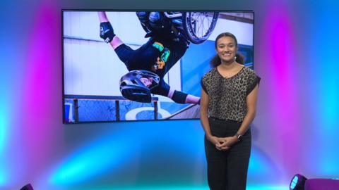 Nina on the Newsround set