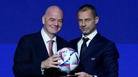 Gianni Infantino (left) and Aleksander Ceferin (right)