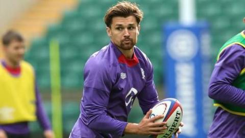 Henry Slade with the ball