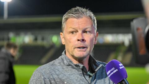 Steve Cotterill speaking to media after a match