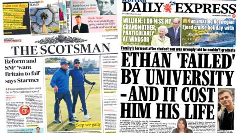 Scotland's papers: 1 October