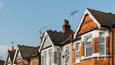 Brick houses in London 