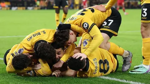 Wolves celebrate