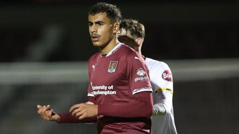 Neo Dobson playing for Northampton Town