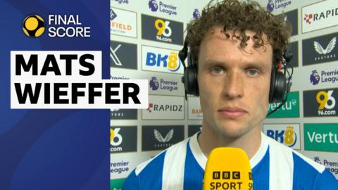Mats Wieffer's post match interview for Brighton