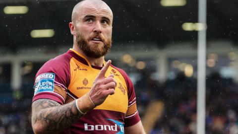 Jake Bibby in action for Huddersfield Giants