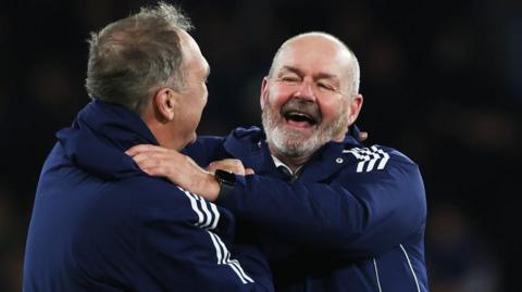 Scotland head coach Steve Clarke celebrates