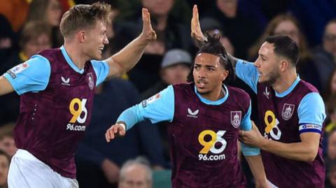 Burnley players celebrate