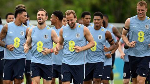 England players training
