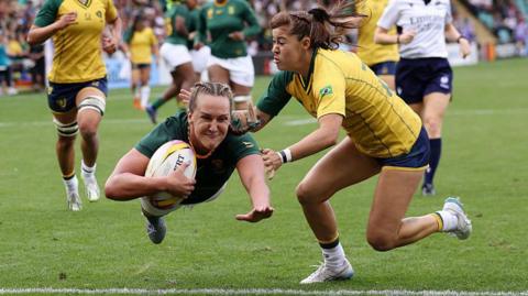 Libbie Janse van Rensburg scores for South Africa