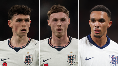 Phil Foden, Cole Palmer and Trent Alexander-Arnold 