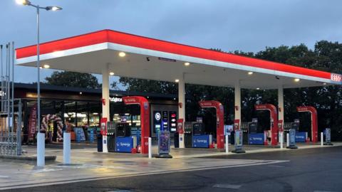 The garage forecourt at MFG St Clears Service Station