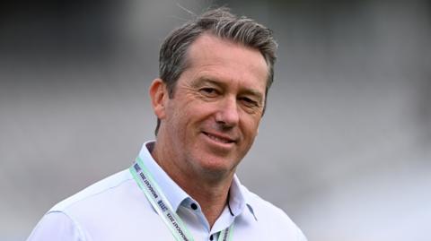 Former Australia bowler Glenn McGrath working as a pundit
