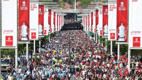 Wembley Way ahead of the 2023 FA Cup final