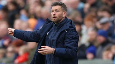Boreham Wood boss Luke Garrard during his side's play-off match against Carlisle United