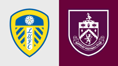 Leeds United and Burnley badges