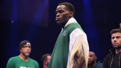 Joshua Buatsi during his ring walk for the fight against Callum Smith