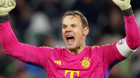Manuel Neuer playing for Bayern Munich