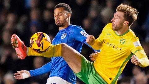 Portsmouth v Norwich match action