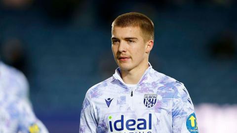 Alfie Gilchrist of West Bromwich Albion looks on during the Sky Bet Championship match between West Bromwich Albion and Southampton at The Hawthorns on March 11, 2026 in West Bromwich, England.