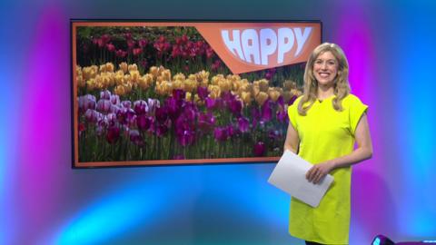 Jenny on the Newsround set