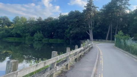 Shipley Lane bridleway at Osborne's Pond