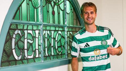 Benjamin Nygren with a Celtic top