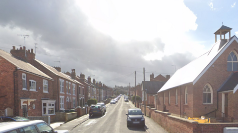 A Google Streetview image of Howitt Street in Heanor
